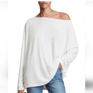 ALLSAINTS Rita Oversized Boatneck Tee, Size Small